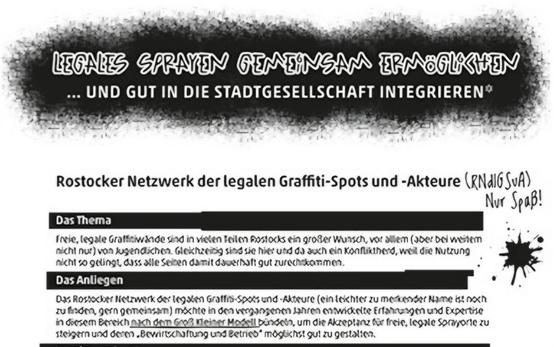 Rostocker Netzwerk der legalen Graffiti-Spots